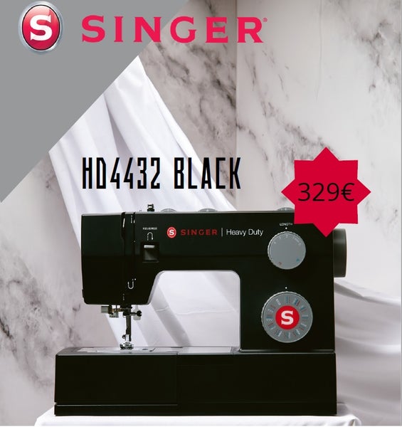 SINGER Heavy Duty 4432 -ompelukone, musta erikoisversio